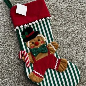 Gingerbread boy Christmas stocking